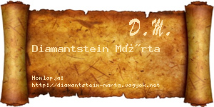 Diamantstein Márta névjegykártya